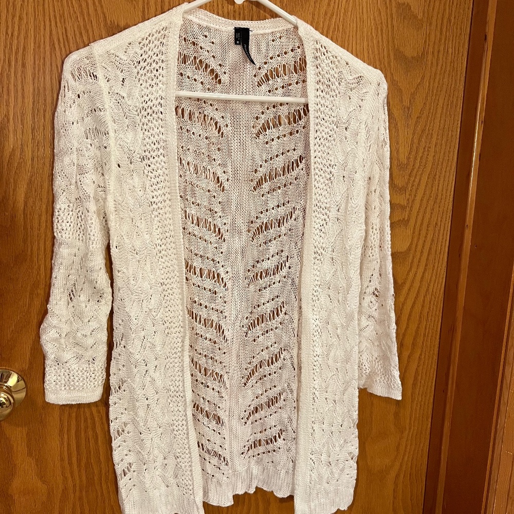 White crochet cardigan